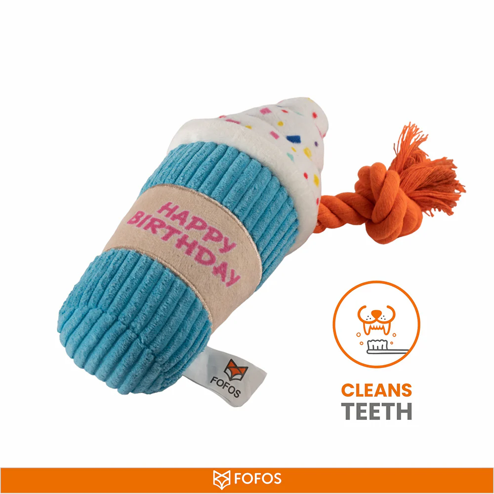FOFOS Birthday Drink Plush Squeaky Dog Toy - Image 3