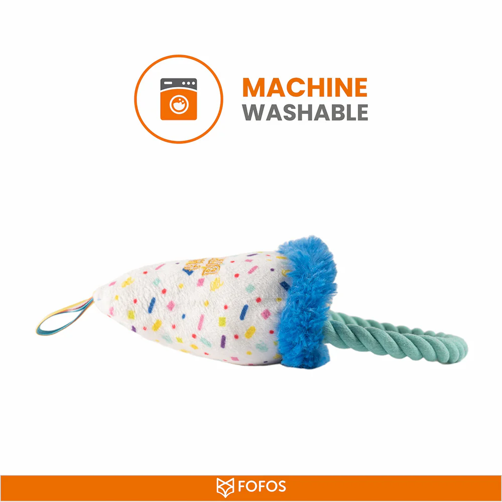 FOFOS Birthday Hat Plush Squeaky Dog Toy - Image 6
