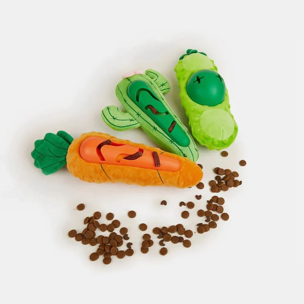 FOFOS Cute Green Bean Treat Squeaky Dog Toy - Image 2