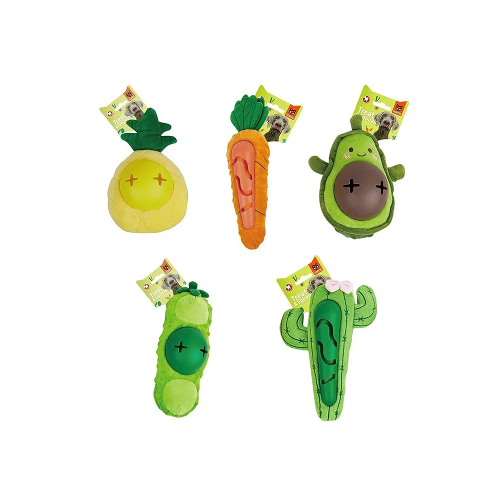 FOFOS Cute Green Bean Treat Squeaky Dog Toy - Image 5