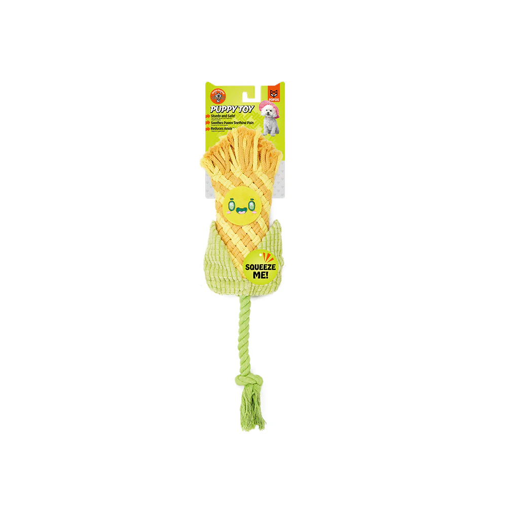 FOFOS Dog Rope Puppy Toy - Corn