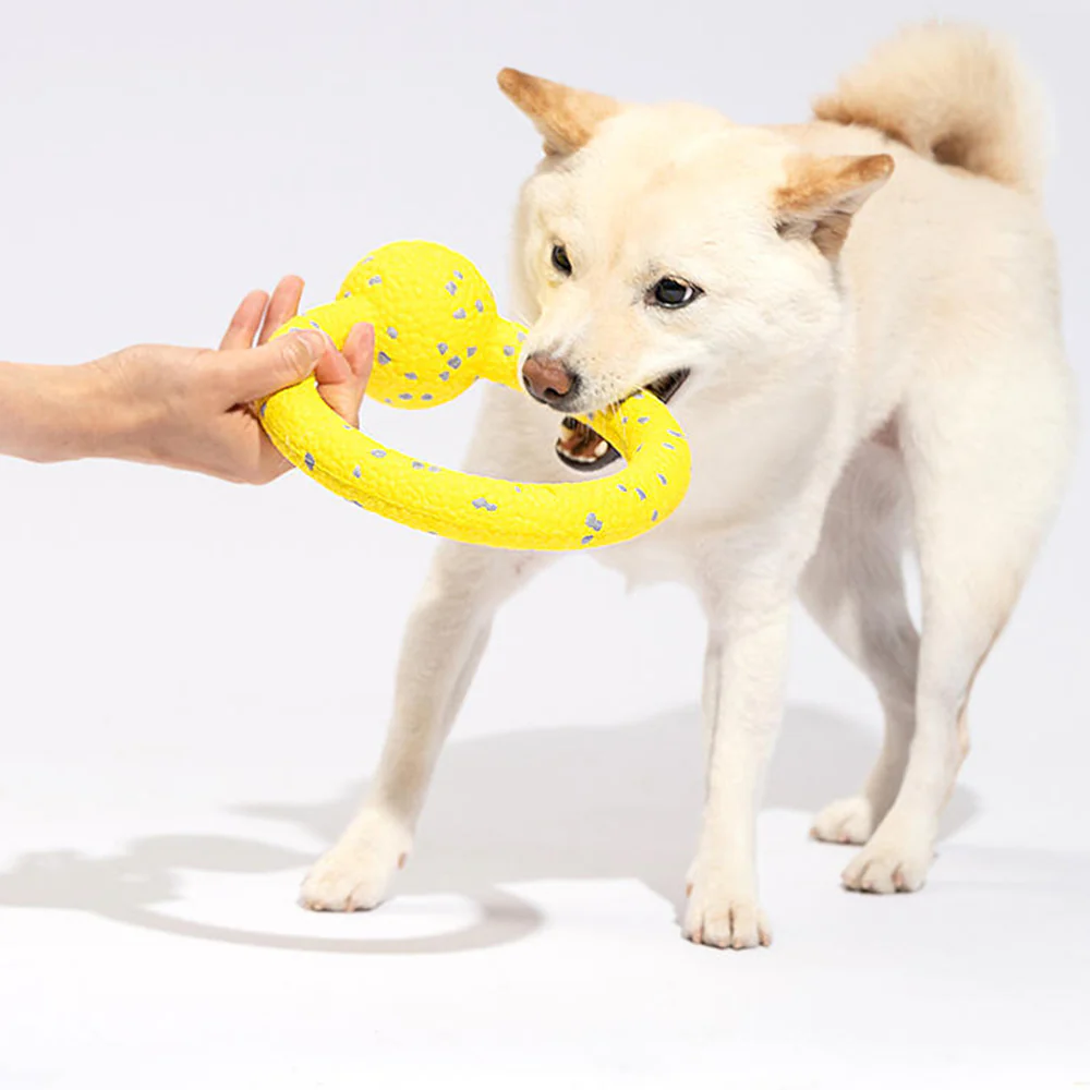 FOFOS Durable Puller Yellow/Grey Bounce Dog Toy - Image 2