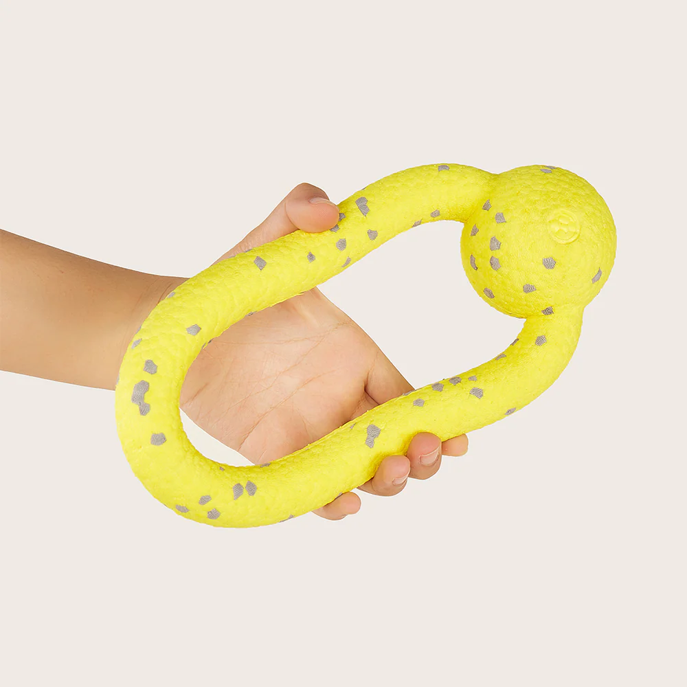 FOFOS Durable Puller Yellow/Grey Bounce Dog Toy - Image 4