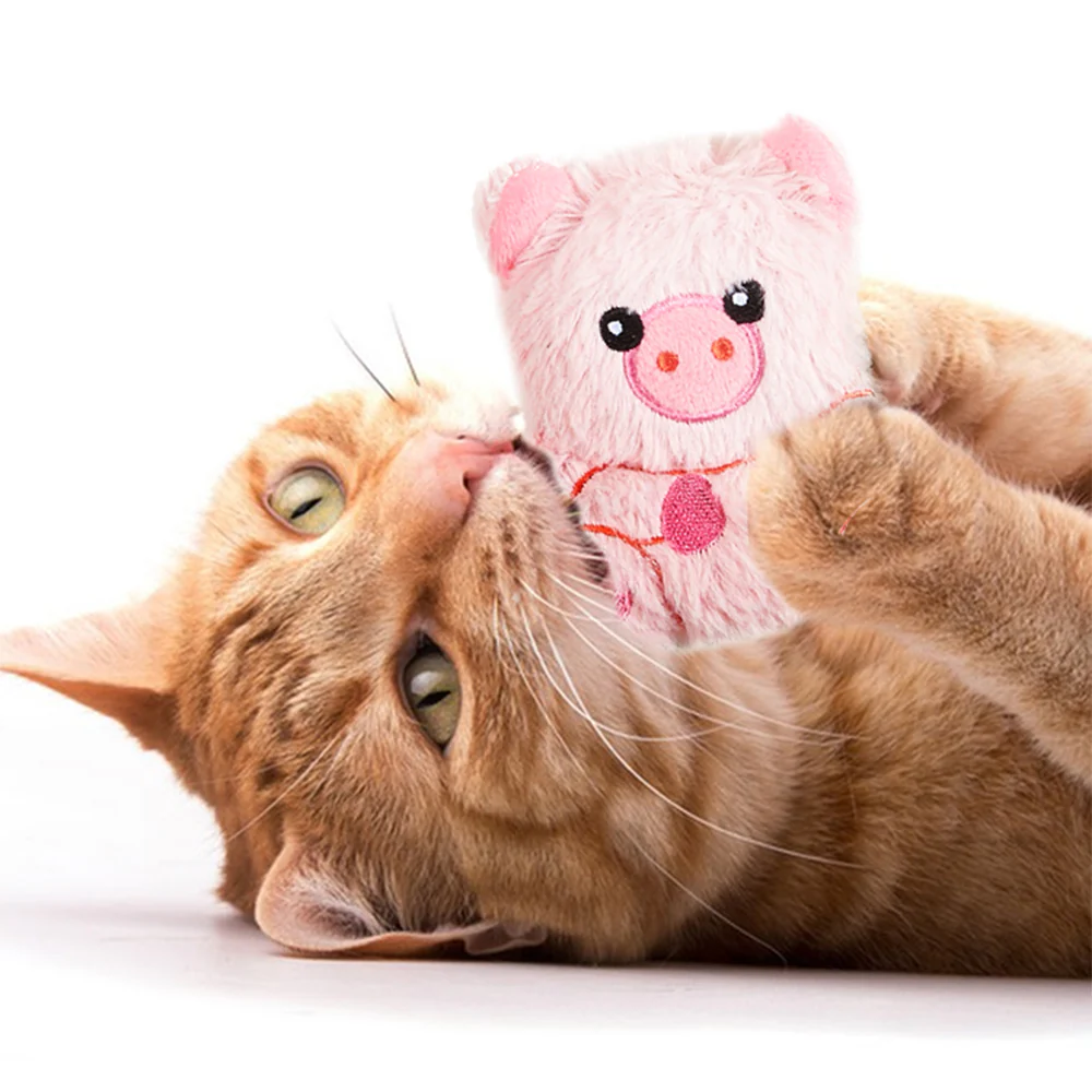 FOFOS Floppy Crinkle Pig Interactive Cat Toy - Image 3