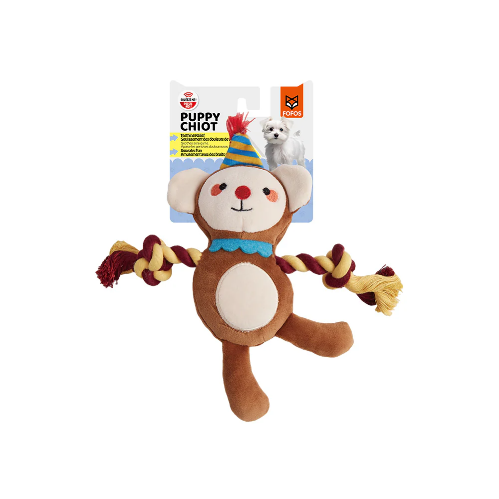 FOFOS Fluffy Monkey Puppy Toy