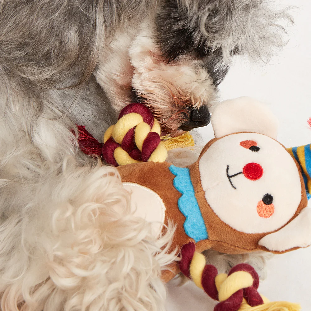 FOFOS Fluffy Monkey Puppy Toy - Image 3