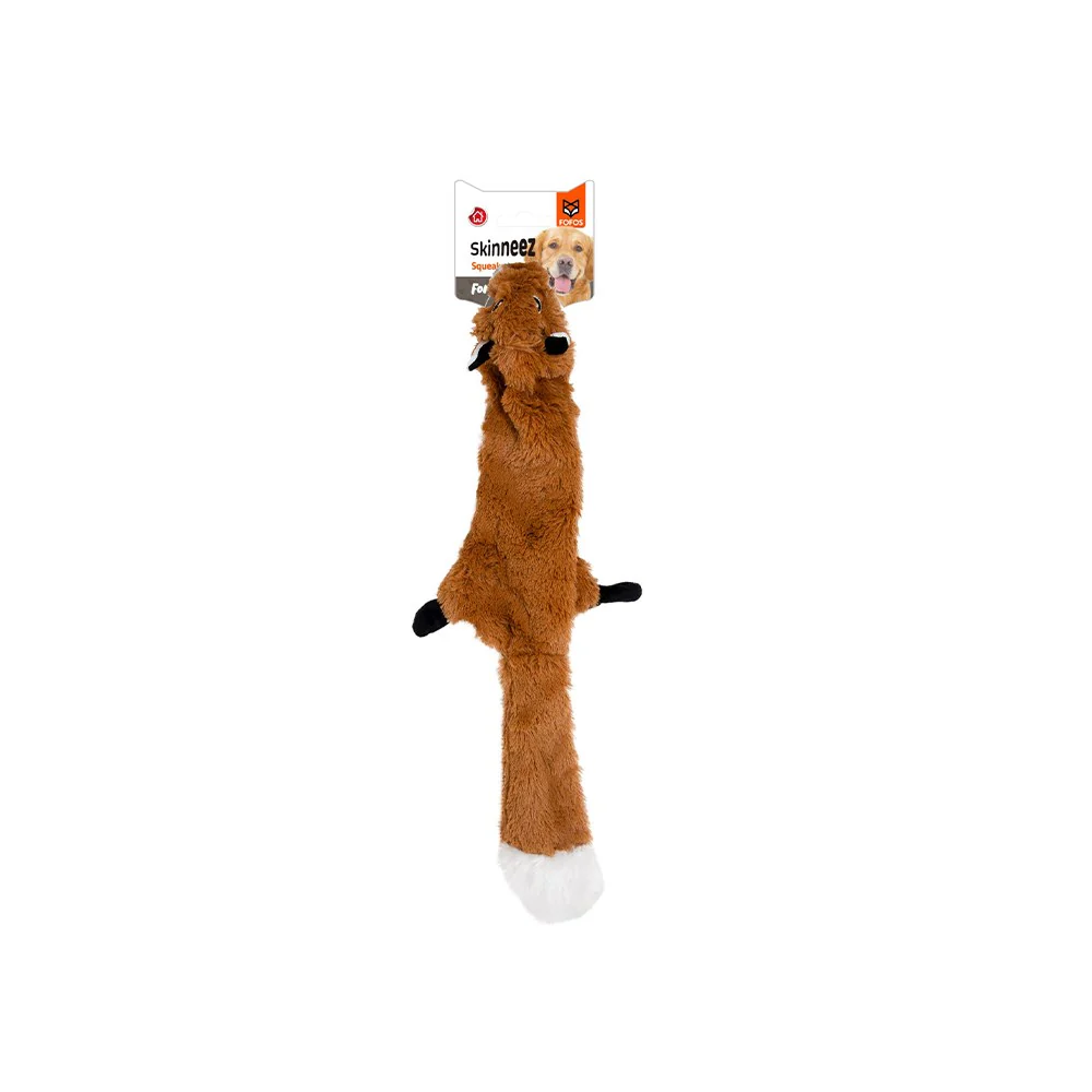 FOFOS Fox Skinneez Stuffless Crinkle Dog Toy