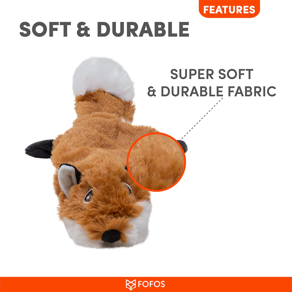 FOFOS Fox Skinneez Stuffless Crinkle Dog Toy - Image 3