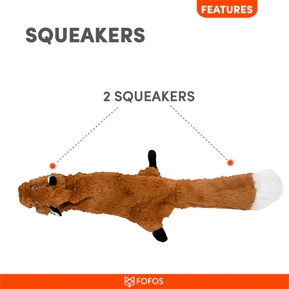 FOFOS Fox Skinneez Stuffless Crinkle Dog Toy - Image 4