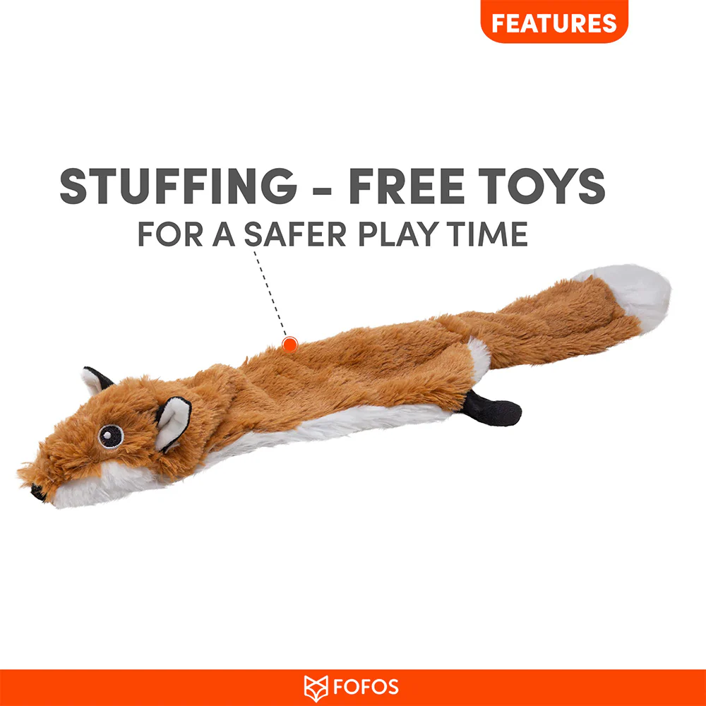 FOFOS Fox Skinneez Stuffless Crinkle Dog Toy - Image 5