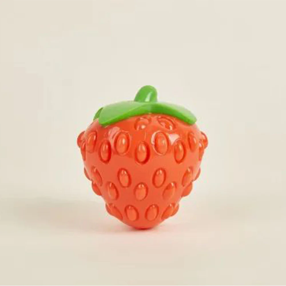 FOFOS Fruity-Bites Silence & Strawberry Strong TPR Puppy Dog Chew Toy - Image 2