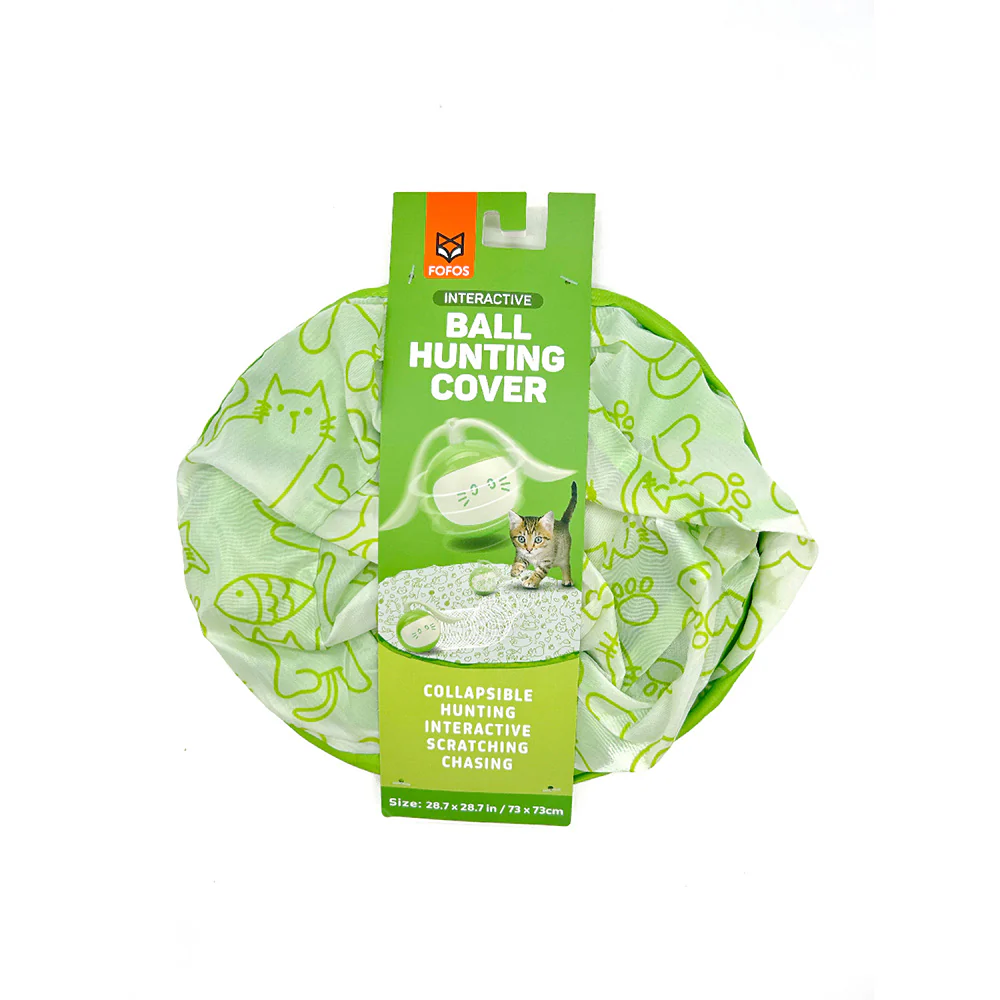 FOFOS Green Ball Hunting Cover Cat Toy - No Ball