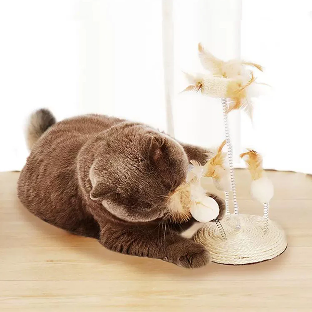 FOFOS Natural Wobbler Scratcher Cat Toy - Image 2