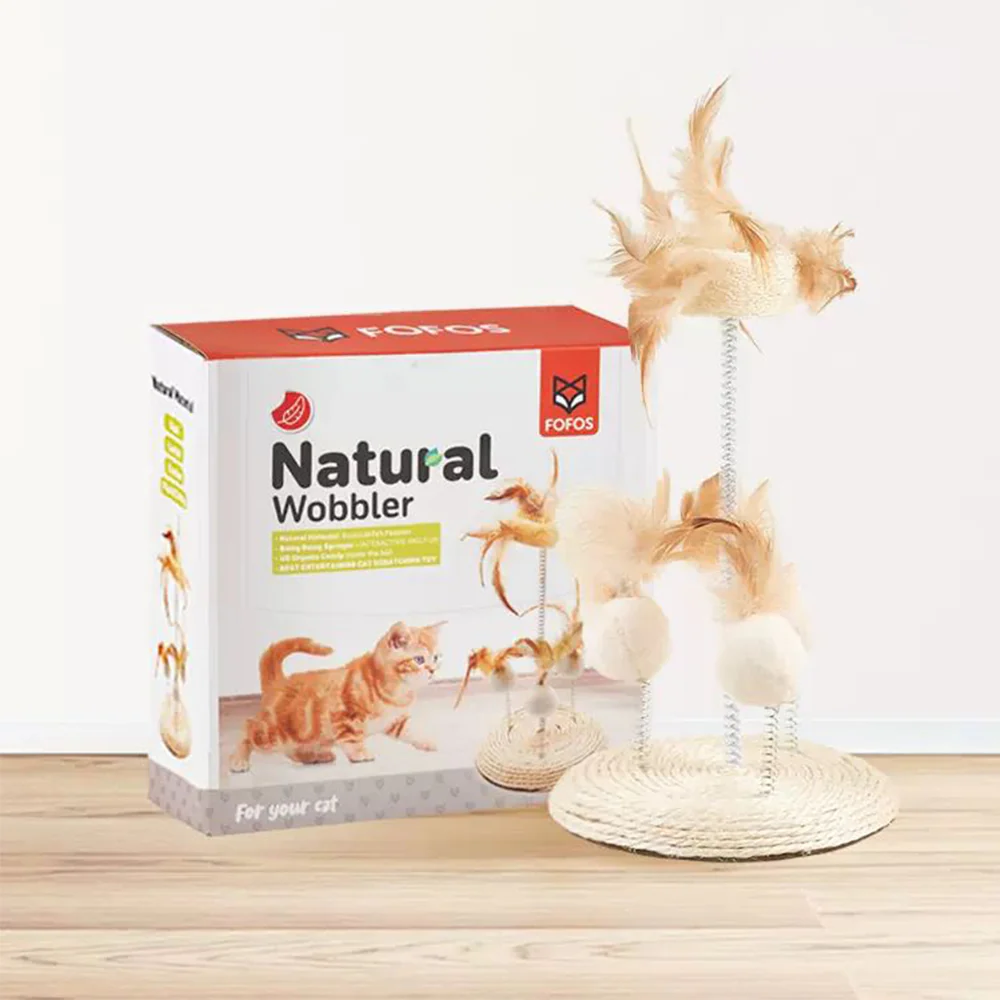 FOFOS Natural Wobbler Scratcher Cat Toy - Image 3