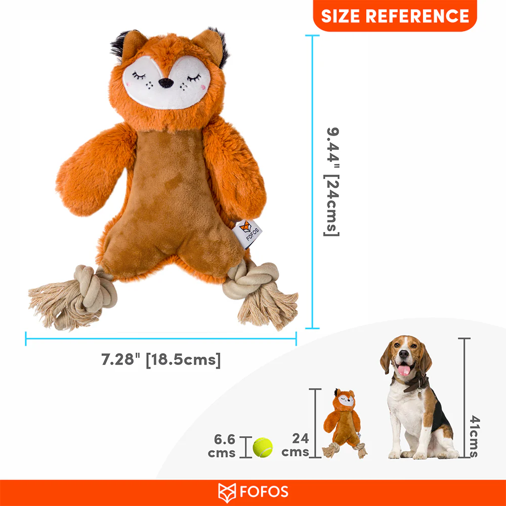 FOFOS Rope Bear Plush Crinkle Dog Toy - Image 3