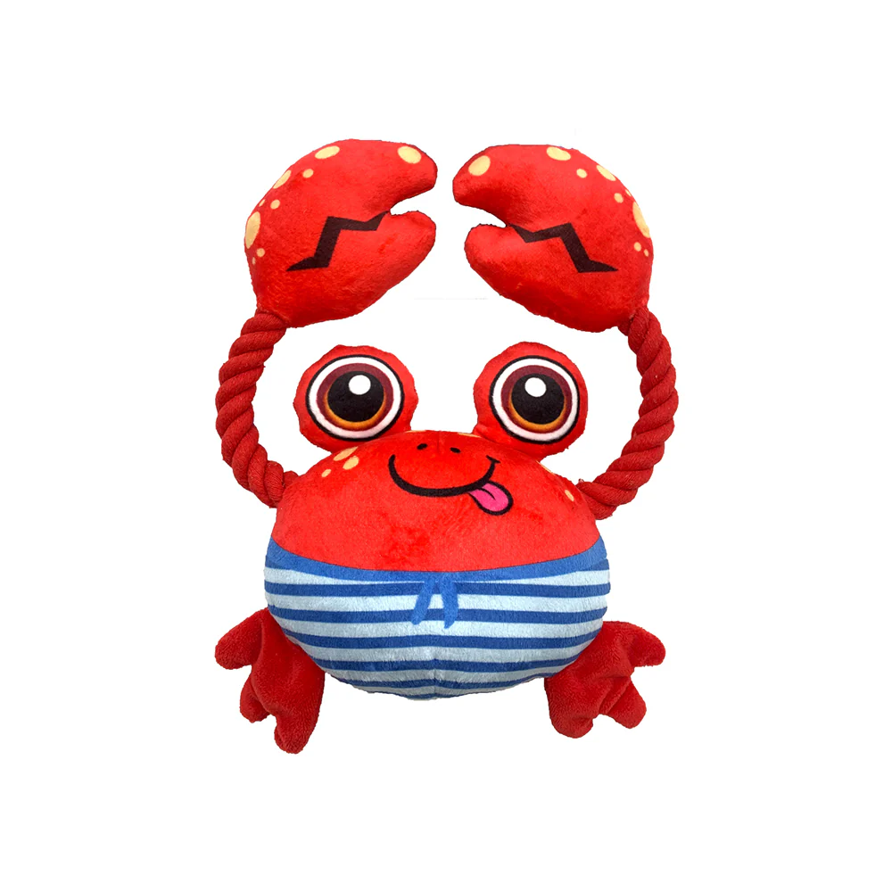 FOFOS Sealife Crab Plush Squeaky Dog Toy - Image 2