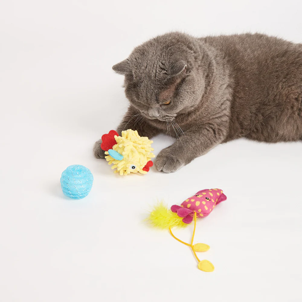 FOFOS Sealife Wand Catnip Cat Toy 4pcs - Image 6