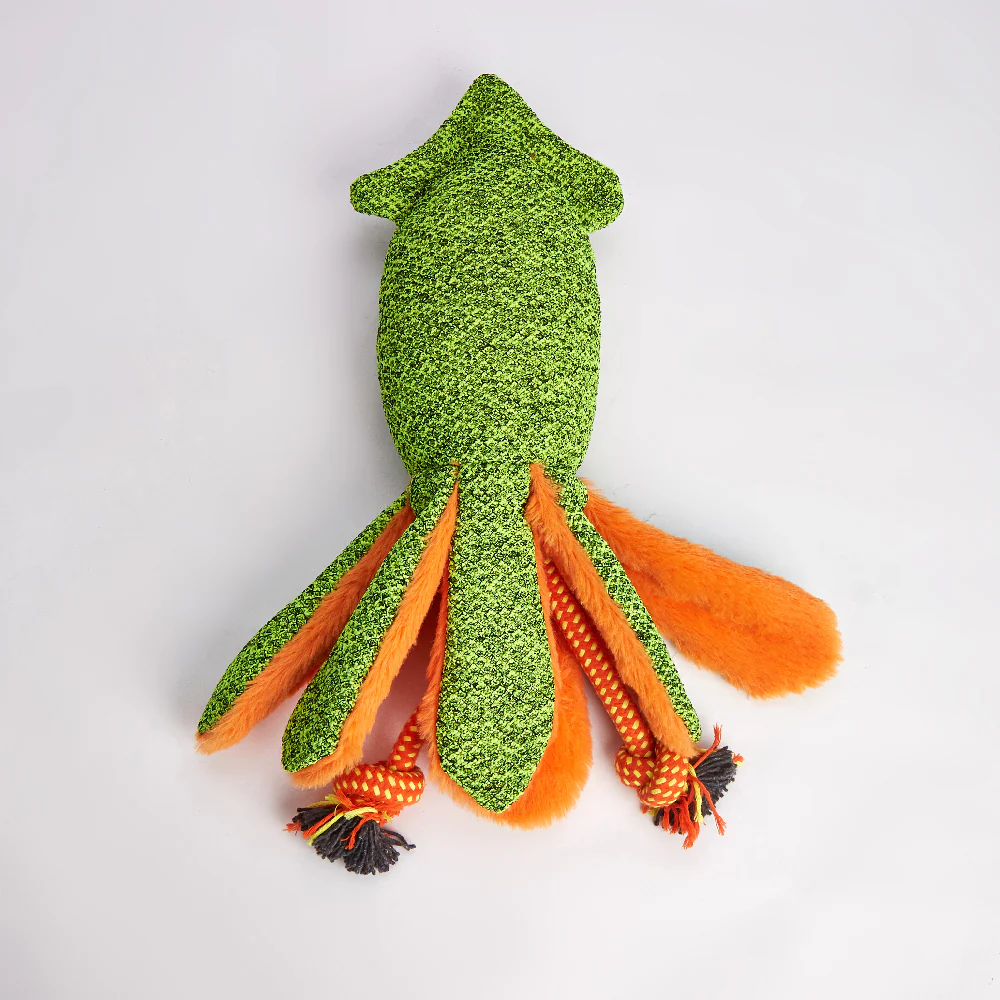 FOFOS Summer Green Octopus Plush Dog Toy - Image 5