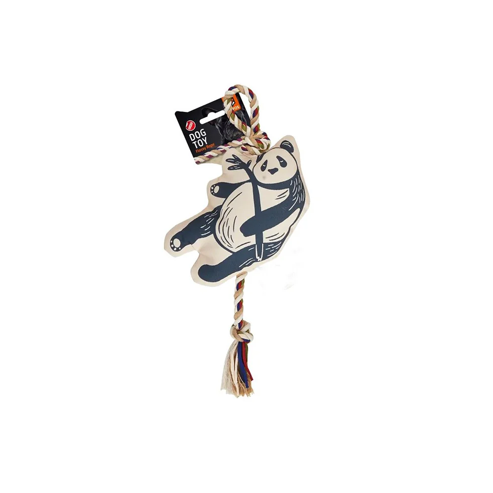 FOFOS Teething Flossy Rope With Panda Dog Toy
