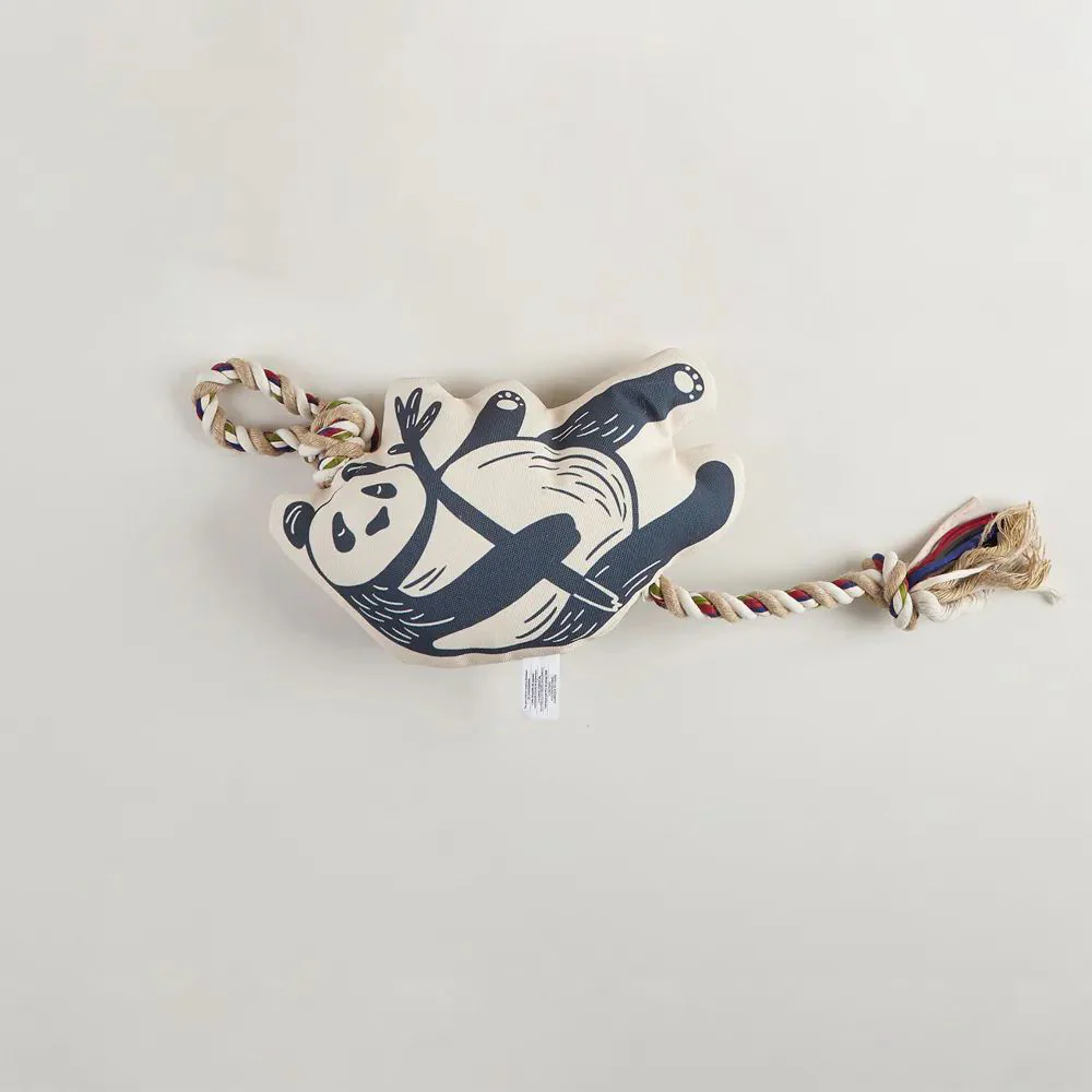 FOFOS Teething Flossy Rope With Panda Dog Toy - Image 2