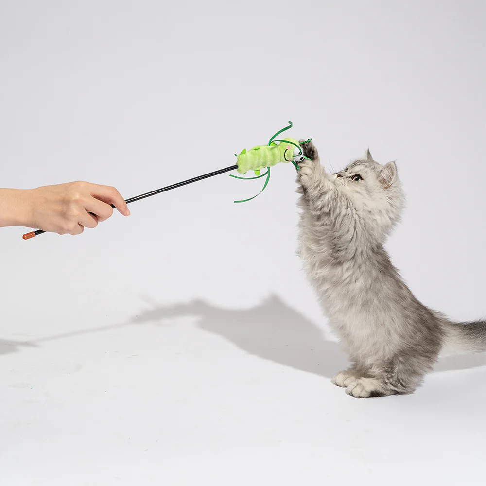 FOFOS Wand Moving Caterpillar Cat Teaser Toy - Image 2