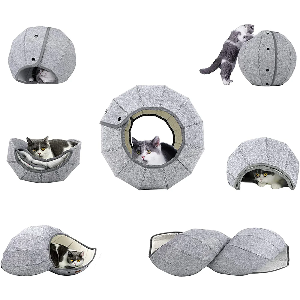 Foldable Felt Cat Bed - Image 2
