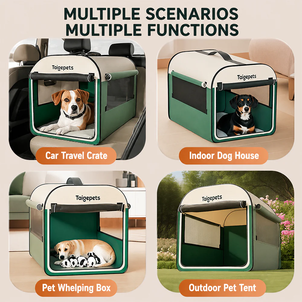 Foldable Pet Car Travel Crate | Portable Carrier for Cats & Dogs - Image 2