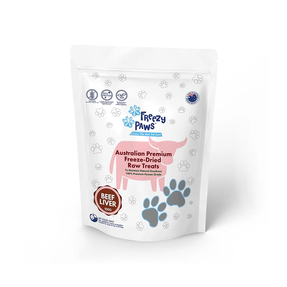 FREEZY PAWS Beef Liver Freeze Dried Pet Treats 100g