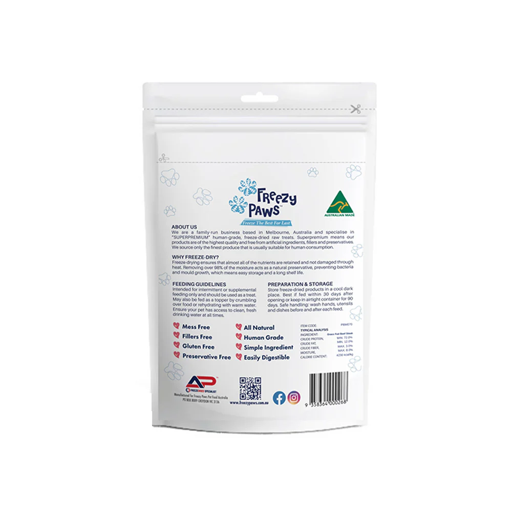 FREEZY PAWS Beef Steak Dogs & Cats Treats 70g - Image 2