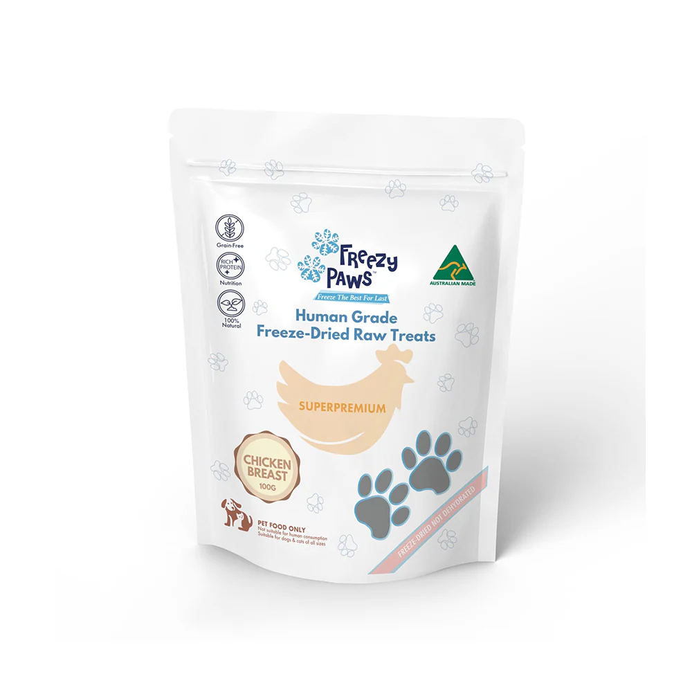 FREEZY PAWS Chicken Breast Freeze Dried Pet Treats 100g