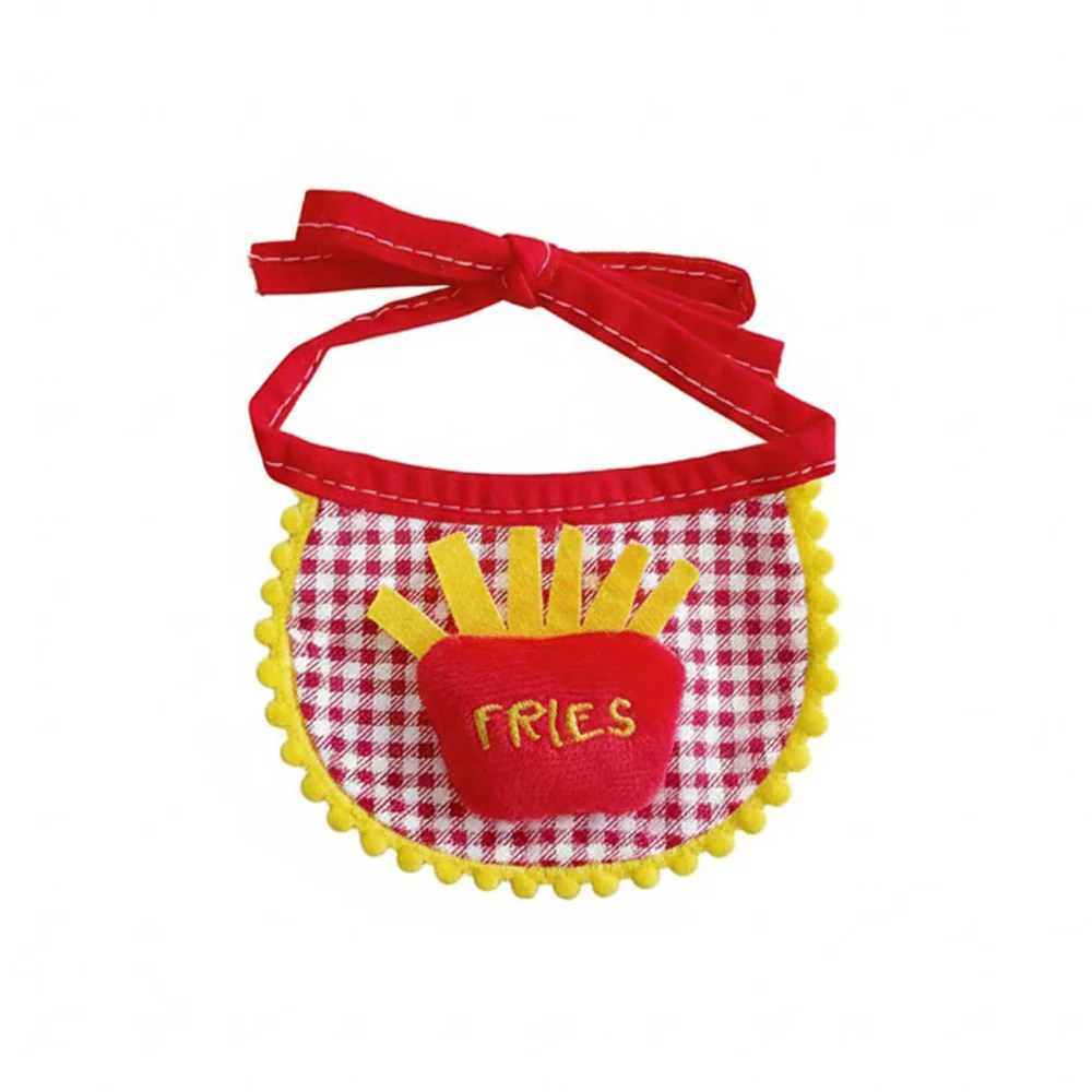 French Fries Pet Bandana Bib – Cute Drool Scarf - Image 2
