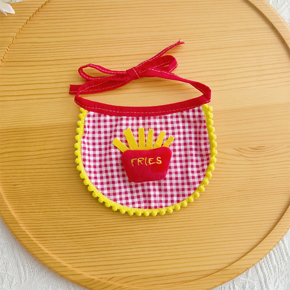 French Fries Pet Bandana Bib – Cute Drool Scarf - Image 6
