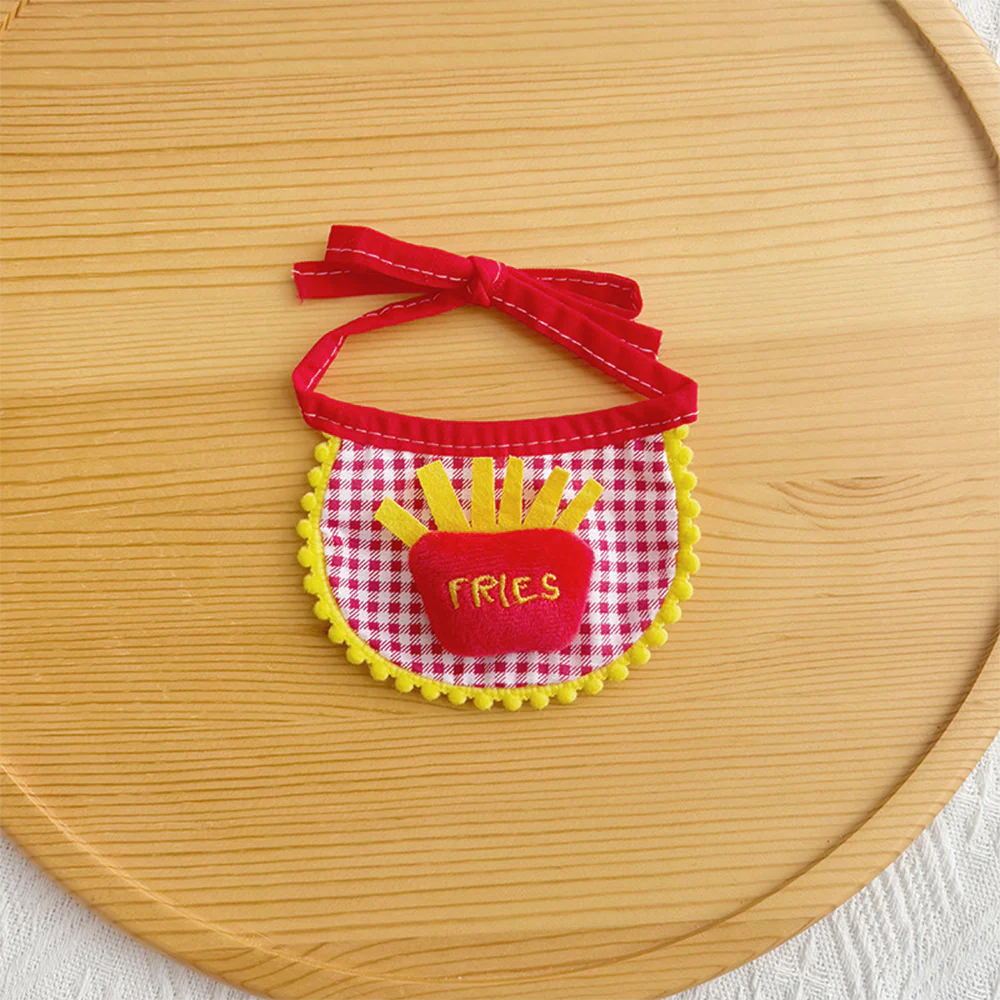 French Fries Pet Bandana Bib – Cute Drool Scarf - Image 7