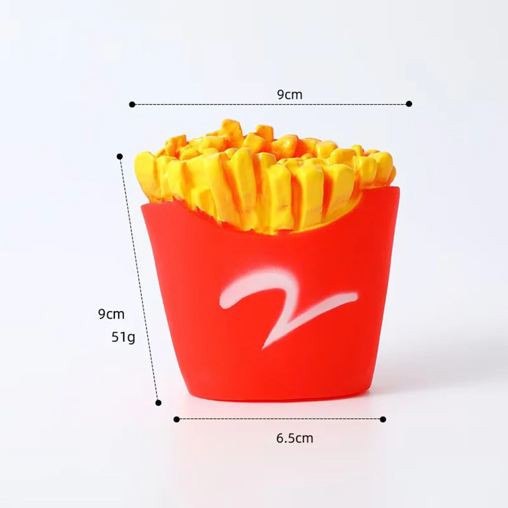 Funny PVC French Fries Squeaky Dog Chew Toy - Image 3