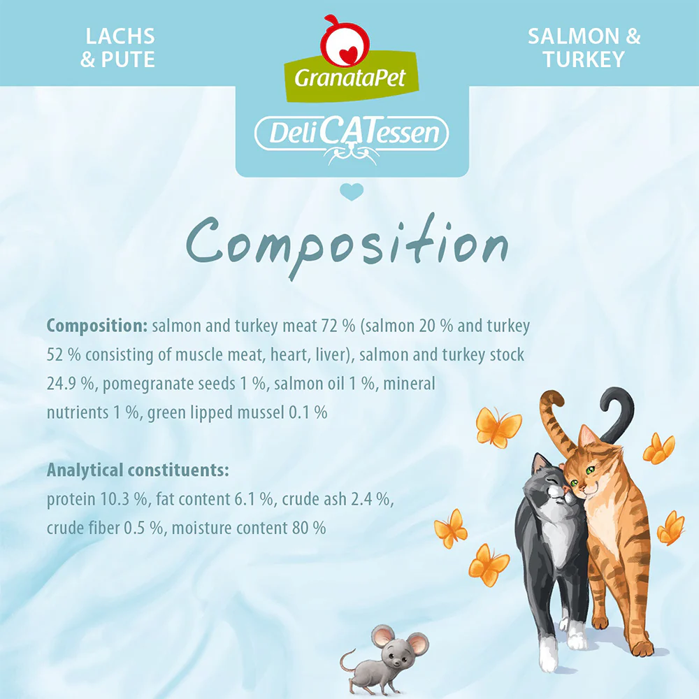 GRANATAPET Delicatessen Salmon & Turkey Cat Wet Food - Image 3