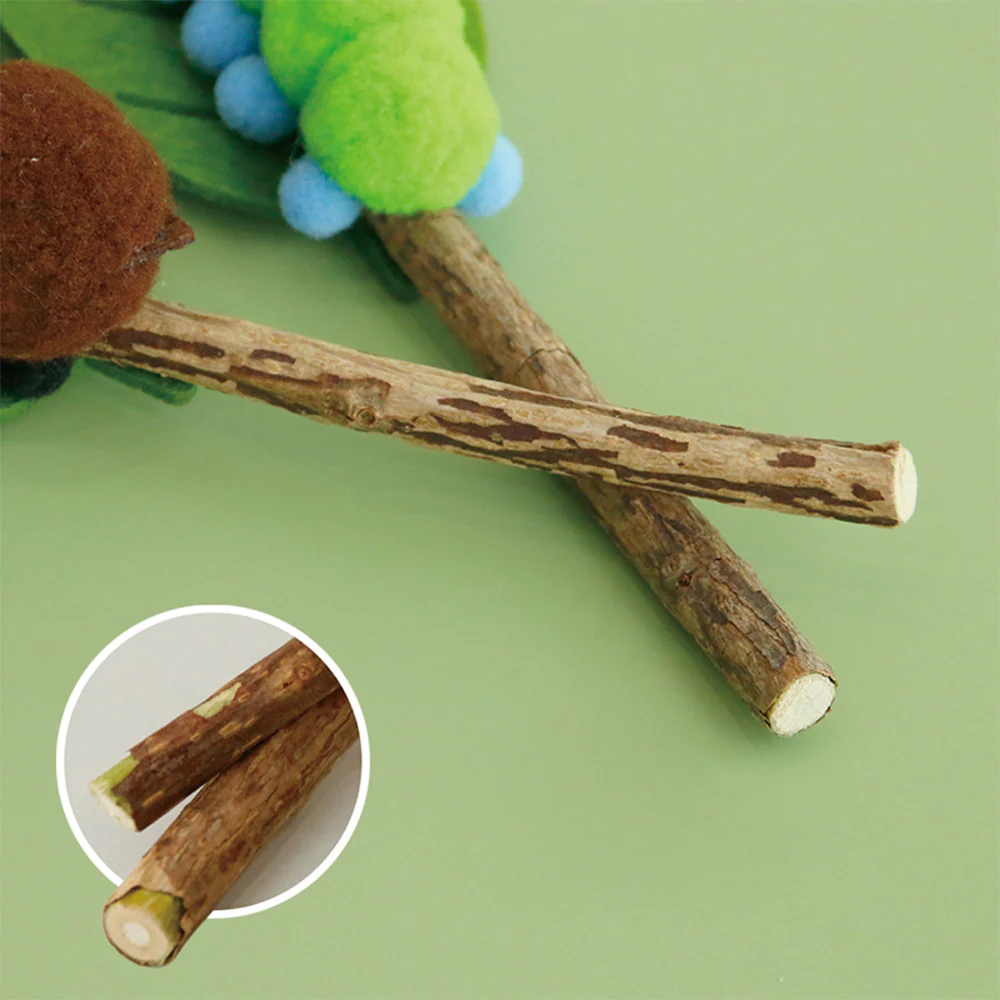 Green Caterpillar Ant Set Wooden Knot Molar Stick - Image 5