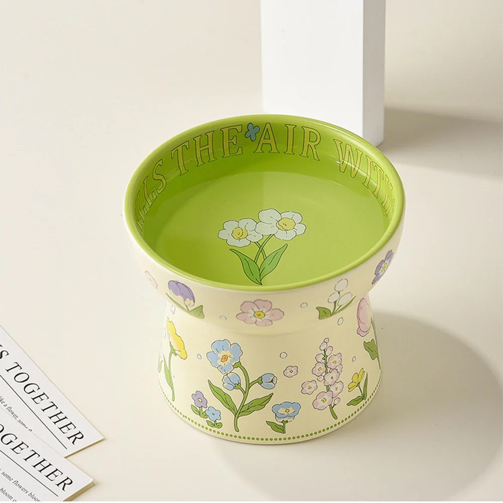 Green Rabbit Ceramic Pet Bowl - Image 3
