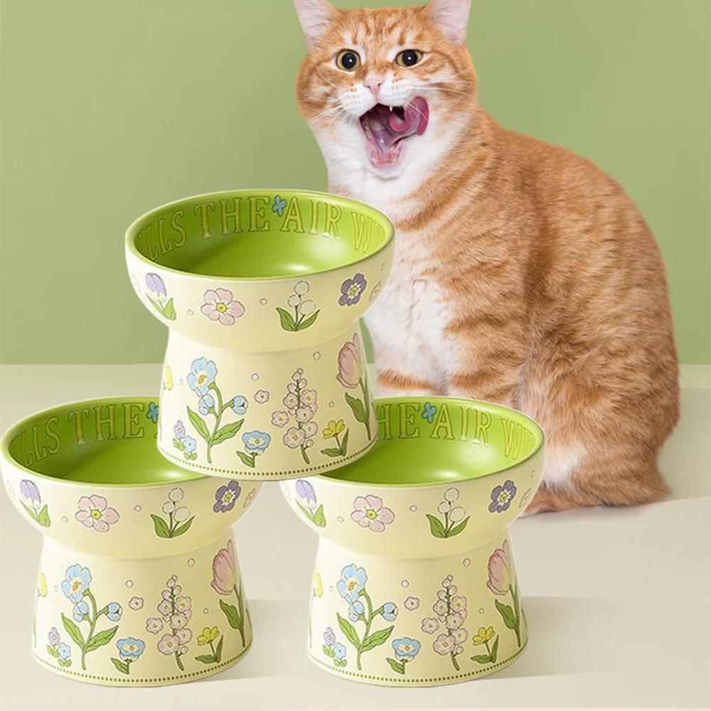 Green Rabbit Ceramic Pet Bowl - Image 4