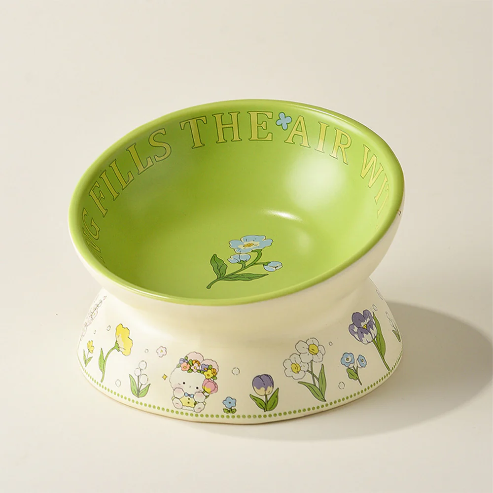 Green Rabbit Ceramic Pet Bowl - Image 8