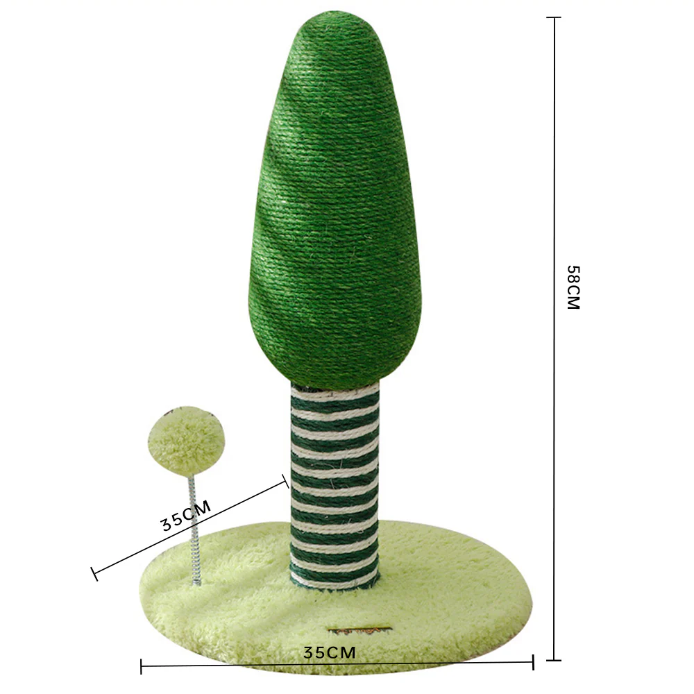 Green Tree Sisal Cat Scratching Post - Image 2