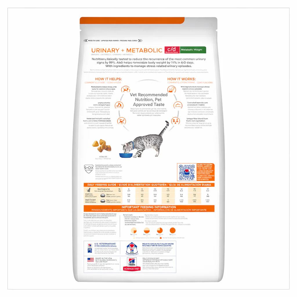 HILLS PRESCRIPTION DIET C/D Multicare Stress + Metabolic Weight Dry Cat Food 2.88kg - Image 2