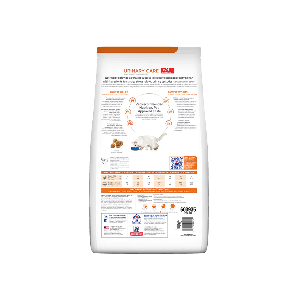 HILLS PRESCRIPTION DIET C/D Multicare Stress Urinary Care with Chicken Dry Cat Food - Image 2