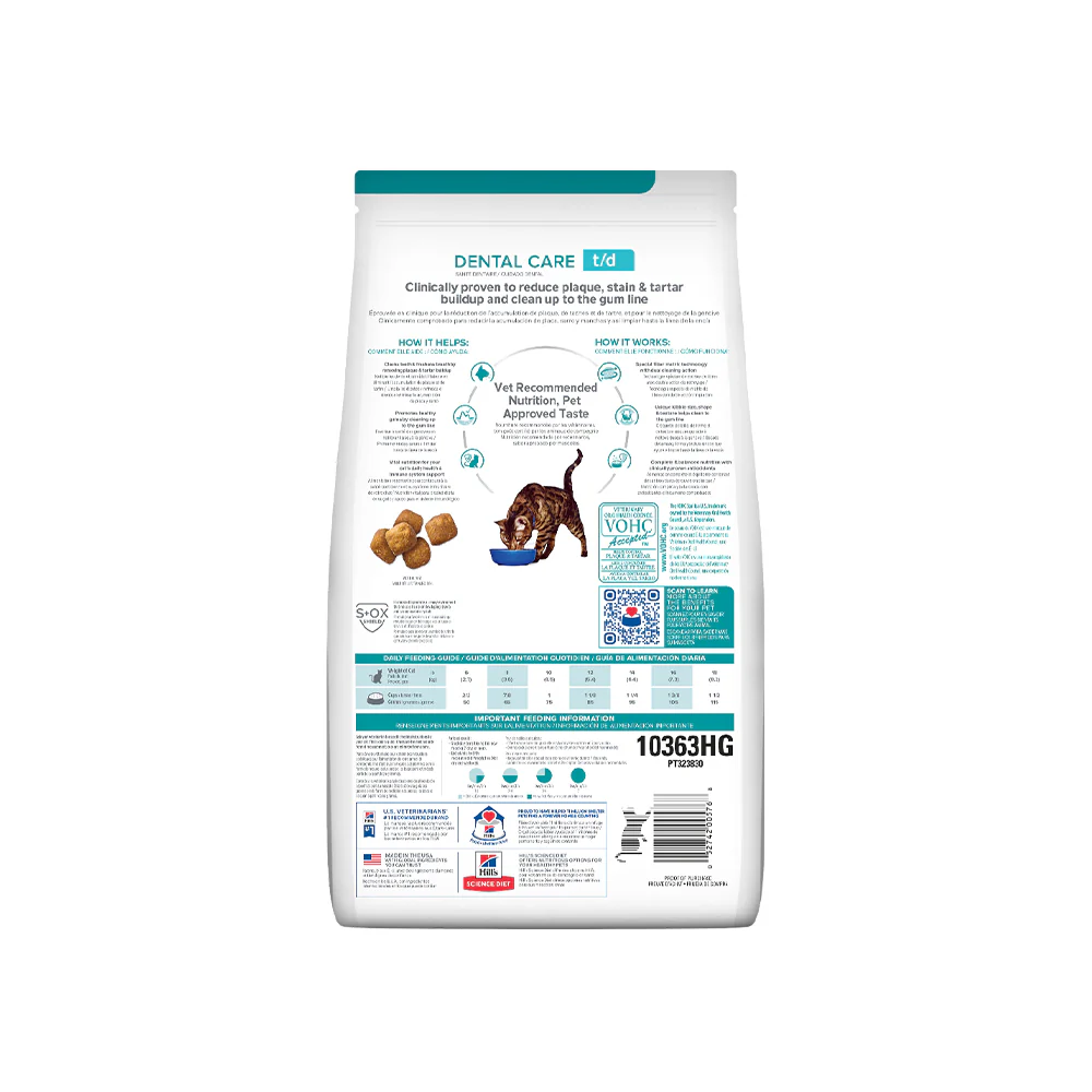 HILLS PRESCRIPTION DIET T/D Dental Care Dry Cat Food 1.5kg - Image 2