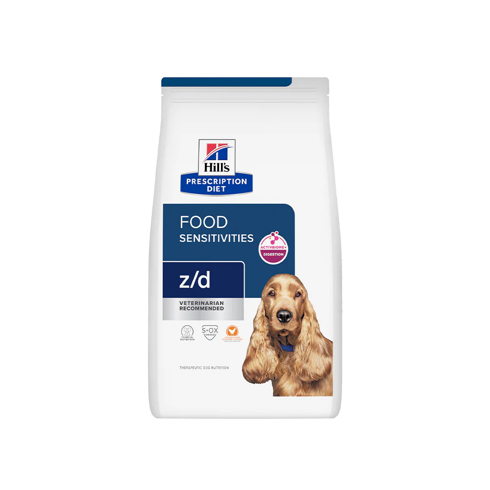 HILLS PRESCRIPTION DIET
Z/D Skin & Food Sensitivities Adult Dry Dog Food 3.6kg