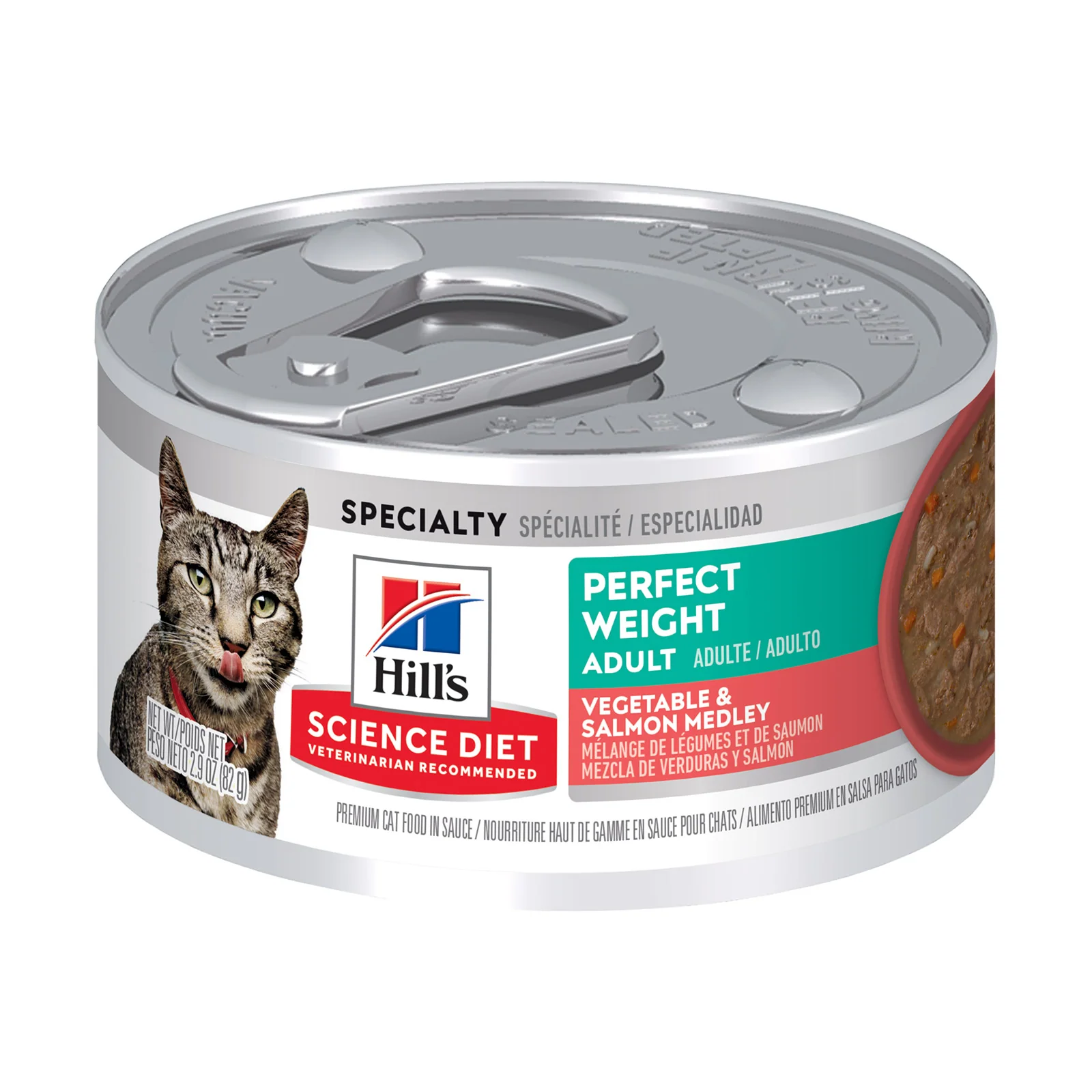 HILLS Science Diet Perfect Weight Vegetable & Salmon Adult Wet Cat Food