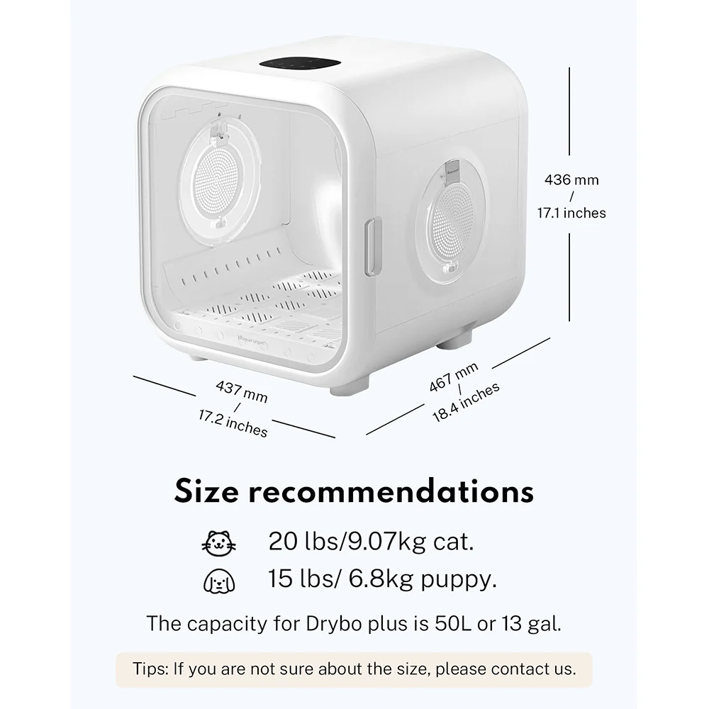 HOMERUN Drybo Automatic Pet Drying Box with Fresh Warm Air System - Image 5