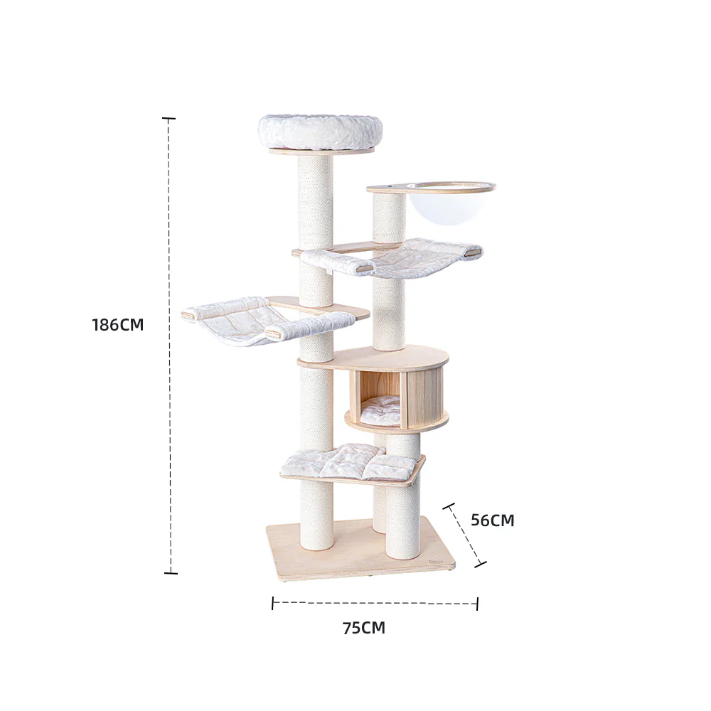 HONEYPOTCAT Classic Solid Wood Cat Tree de2501/de2501s/de2501pro+ - Image 4