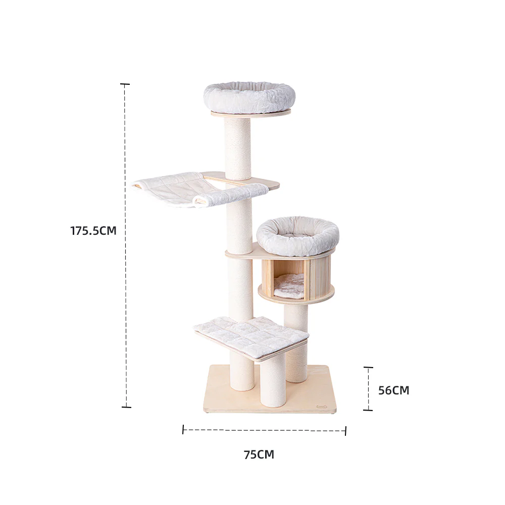 HONEYPOTCAT Classic Solid Wood Cat Tree de2501/de2501s/de2501pro+ - Image 7