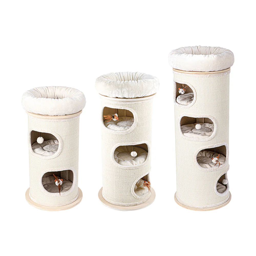 HONEYPOTCAT Cosy Sisal Barrel With Plush Top 2504s/2504/2504pro