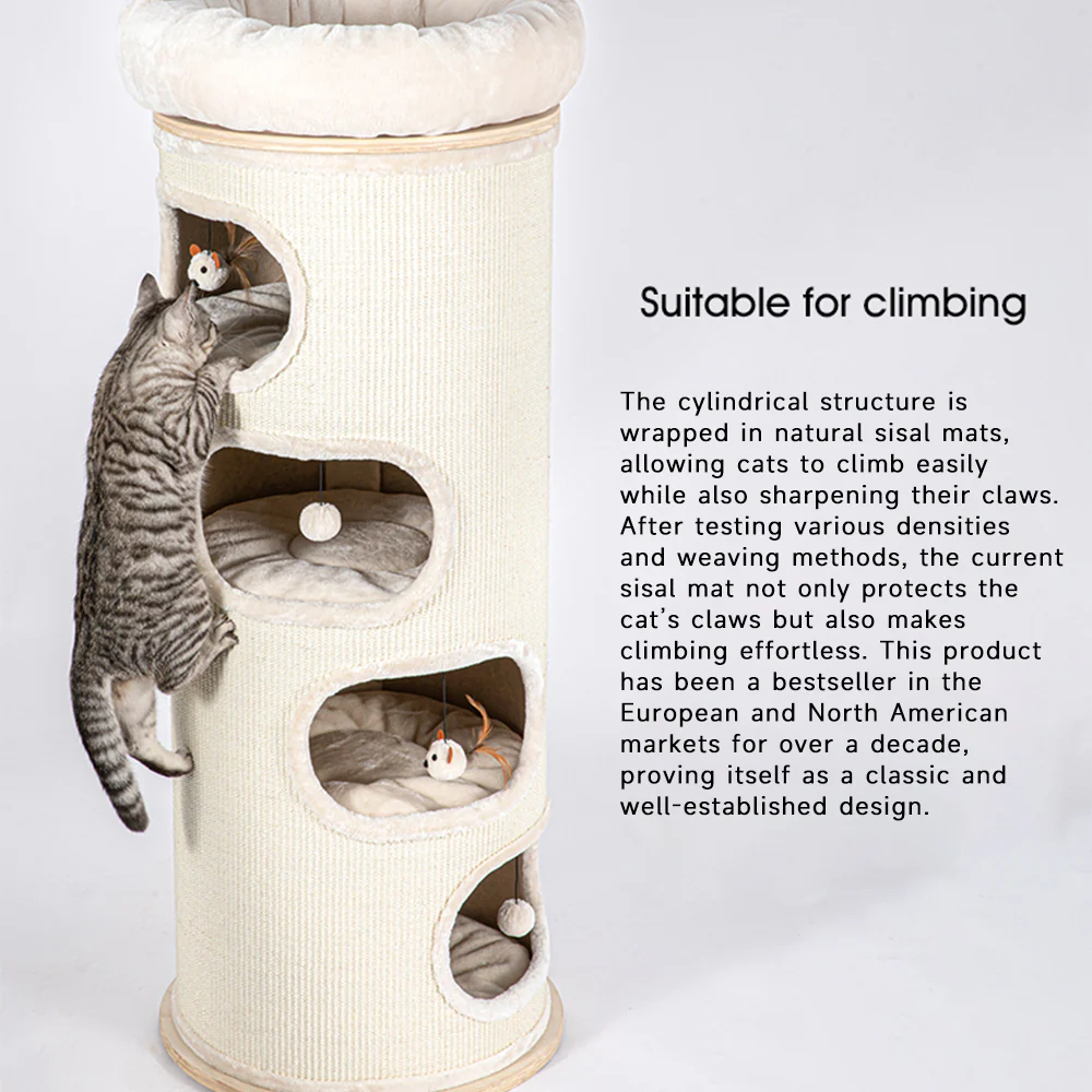 HONEYPOTCAT Cosy Sisal Barrel With Plush Top 2504s/2504/2504pro - Image 10